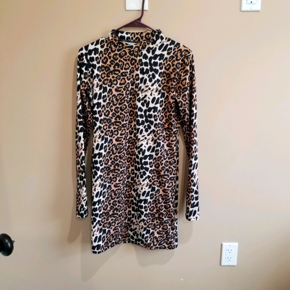 Bodycon Leapord print mini cocktail dress